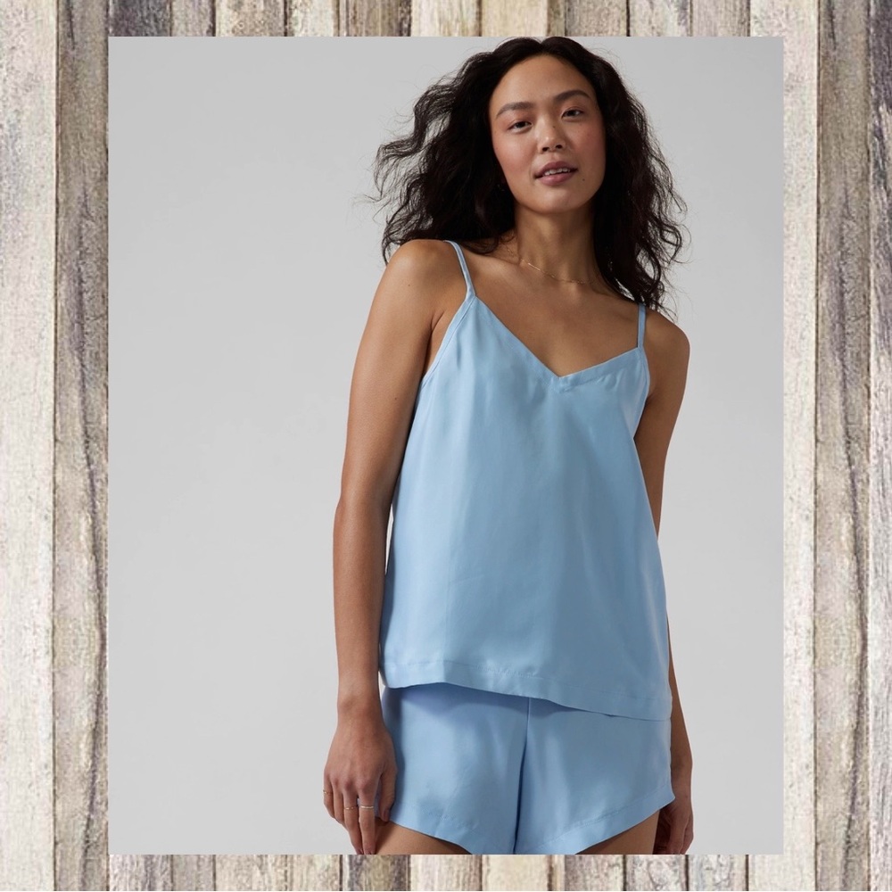 ATHLETA CALM COOL CAMI IN QUARRY BLUE NWOT